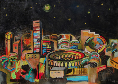 Alicante dal castello di notte